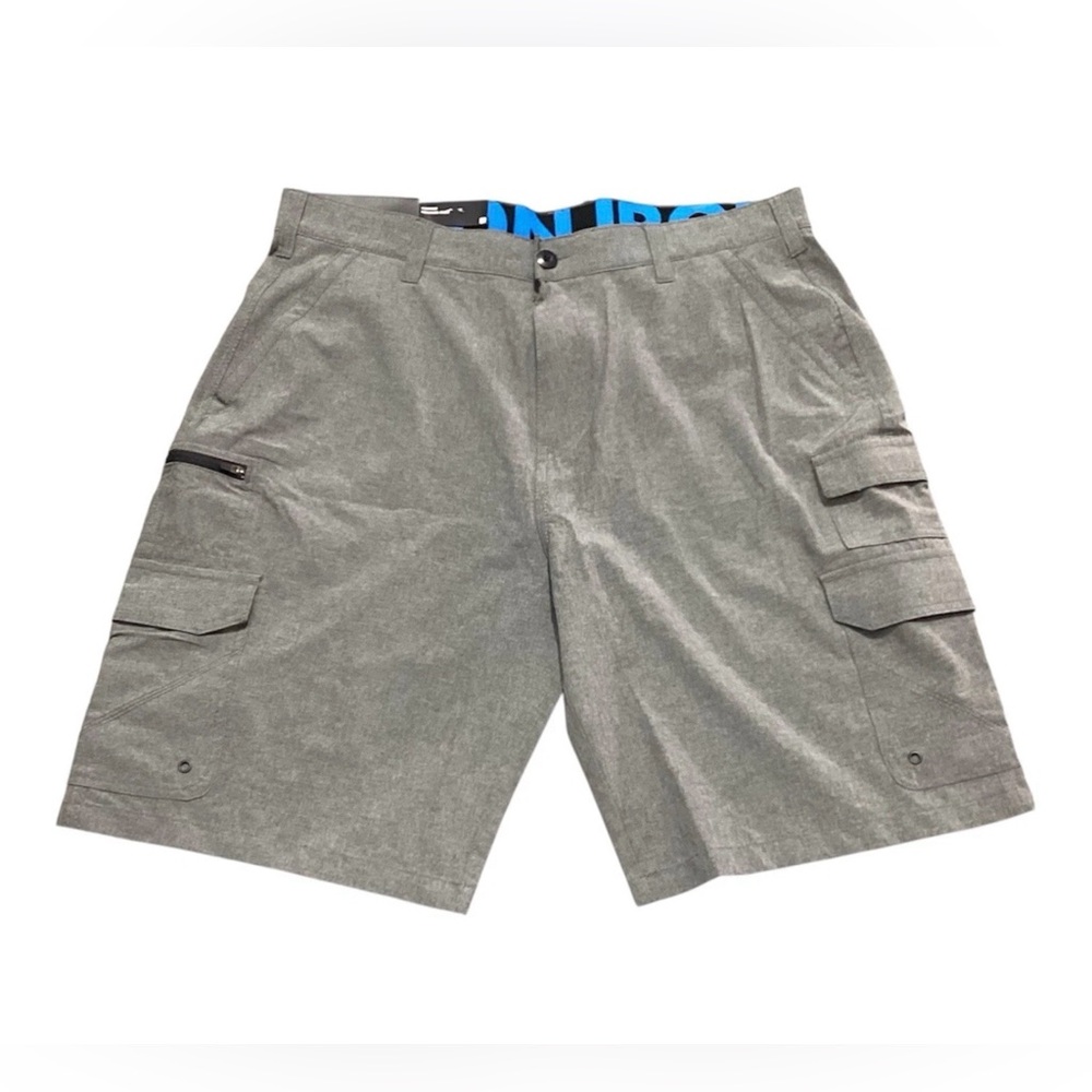 IRON Clothing Men's Flex Waistband Stretch Hybrid Multi Pocket Cargo Short 38